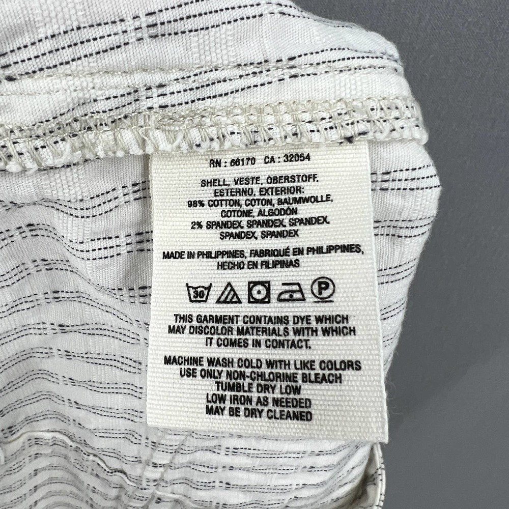 ANTHROPOLOGIE HEI HEI Pants Womens 4 Off White Cotton Striped Pant Wander Cargo - Picture 9 of 13